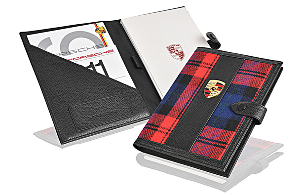 Porsche パスポートケース ブラック レッドステッチ Owners Manual Case - Tartan : Suncoast Porsche Parts & Accessories