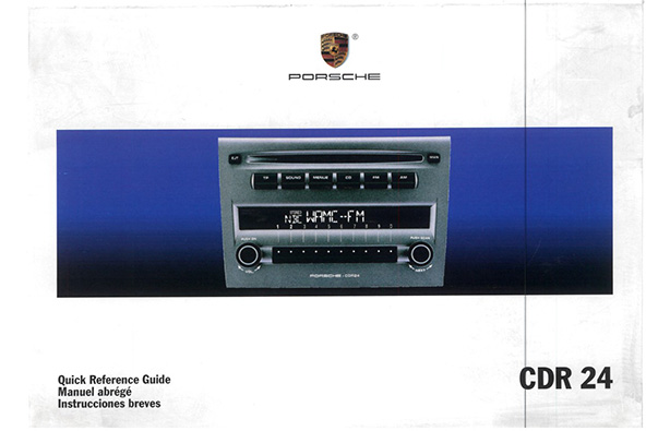 Radio Manual Book - CDR24 (2005-08) : Suncoast Porsche Parts  Accessories