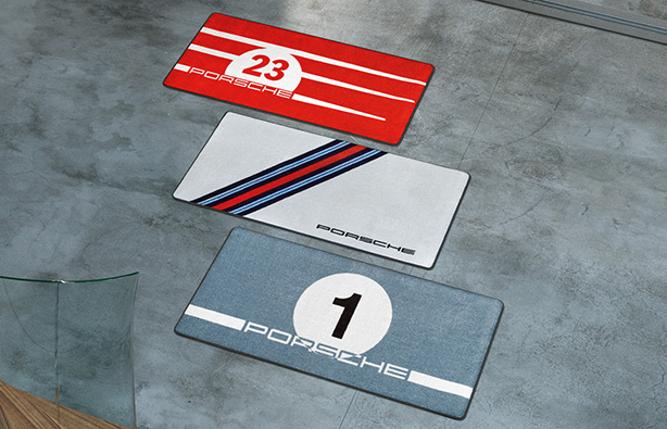 Porsche Emblem Floor Door Garage Mat, Large – Nero Cavallo