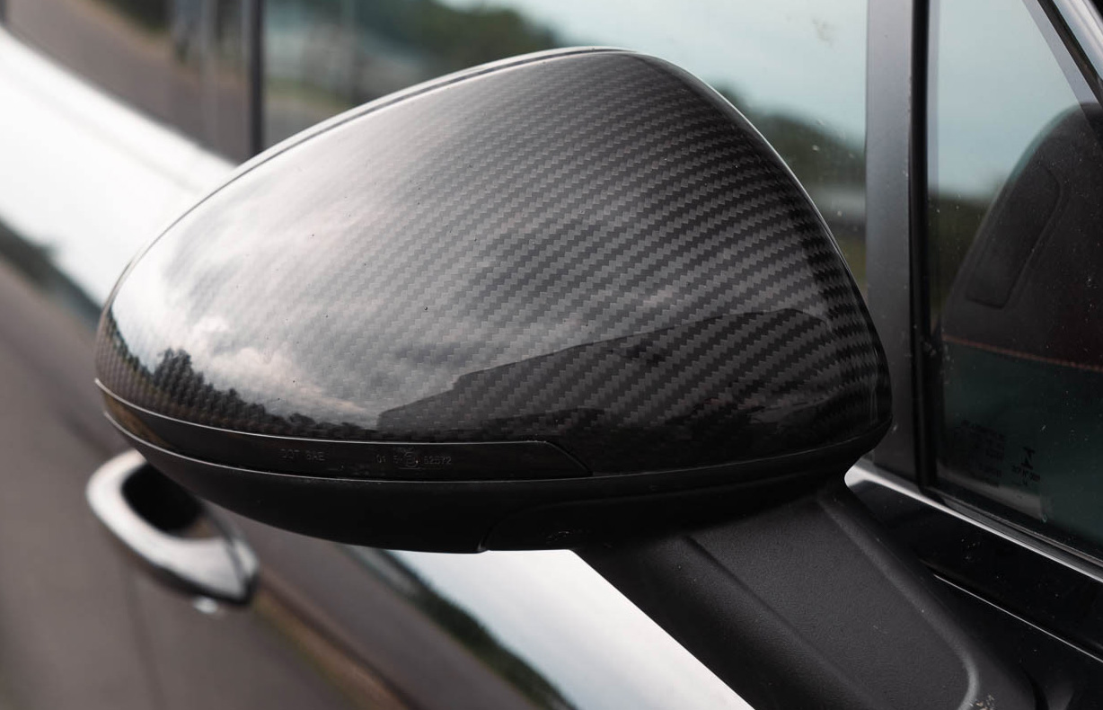 Real Carbon Fiber Side Mirror Cover Cap W/O Light Add On