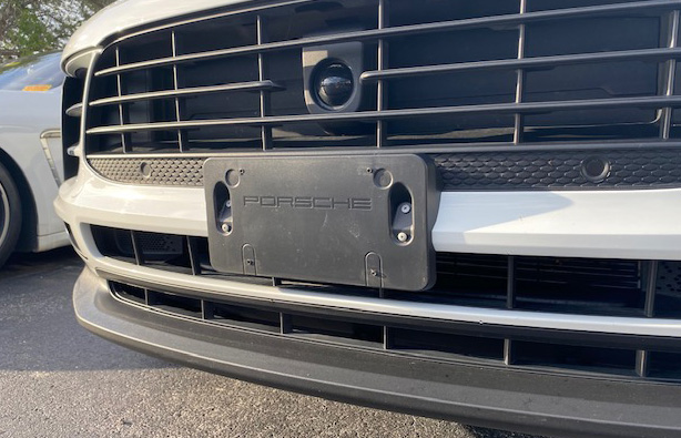 how to mount a front license plate on a 2006 porshce 911