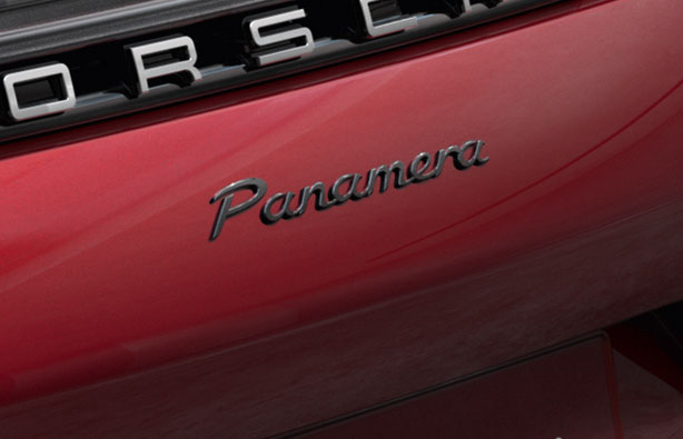 Emblem - Panamera Logos in Black : Suncoast Porsche Parts