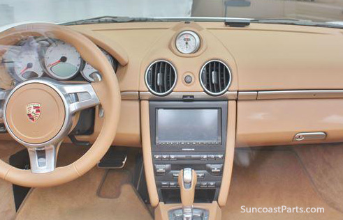 Porsche Boxster Gen1 Double Din Stereo Fitting Kit Black and Amplifier Adaptor