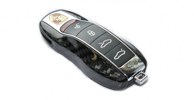 Carbon Fiber Key Cover Case For Porsche Remote - Shell Housing & Side Trim