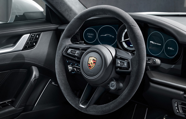 Steering Wheel - GT Sport in Alcantara : Suncoast Porsche Parts &  Accessories