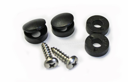 Replacement Number Plate Fitting Kit Screws Caps Covers Black Yellow White 