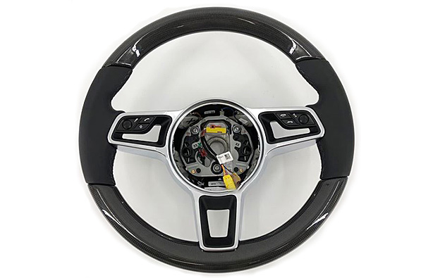 Real carbon fiber Front Steering Wheel Circle Cover For Porsche Macan 2015-2019