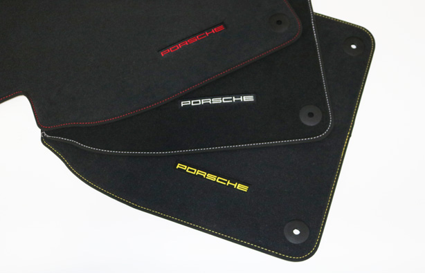 Red Leather Trim Richbrook Black Car Floor Mats for Porsche GT 928 77-95