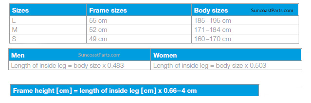 Qr Bike Size Chart