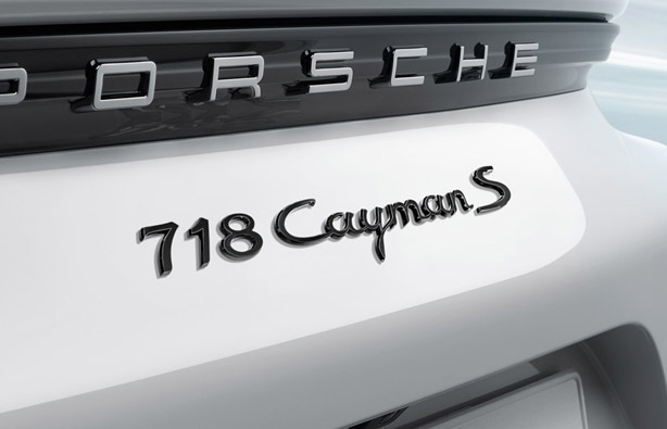 Gloss Black Replacement Cayman Emblem – Fits Porsche 987, 986, 981, 718 (Self-Adhesive)