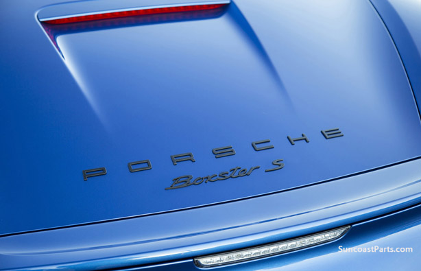 Porsche 981 Boxster Script Badge Decal en Galvano Argent-GENUINE PORSCHE partie
