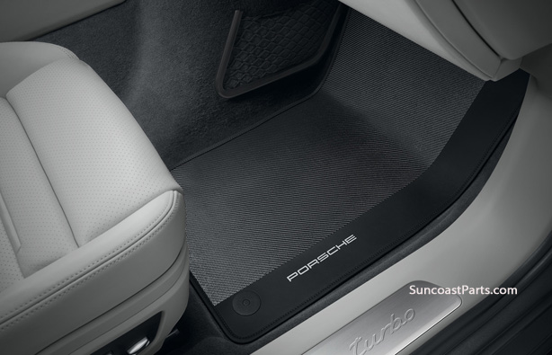 New Genuine Porsche Cayenne All Weather Rubber Floor Mats Black 11 14 W Aux Ac Ebay